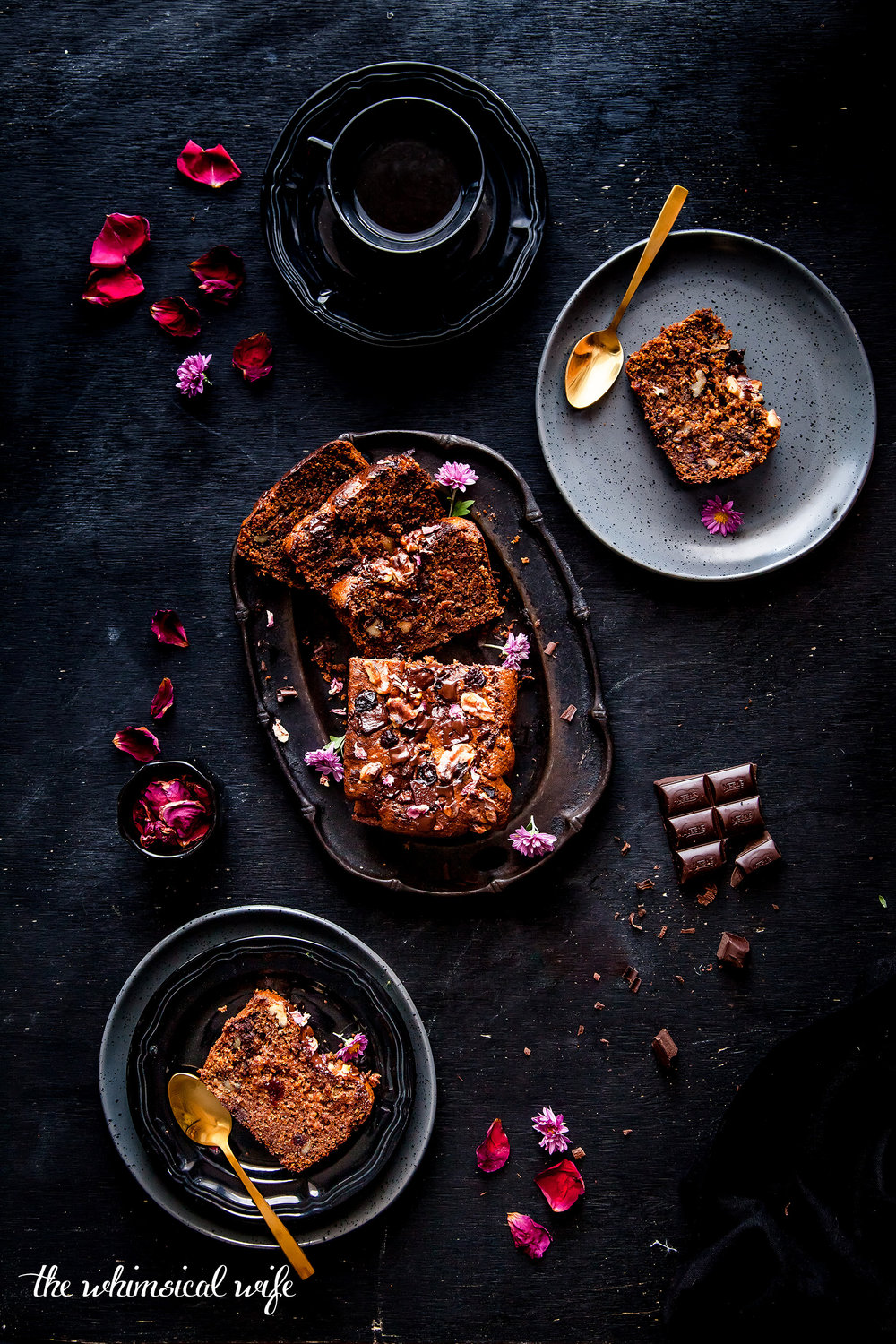 30 Cakes In 30 Days | 4. Dark Chocolate, Cranberry & Walnut Spiced Pumpkin Bread {GF, DF, Vegan} | The Whimsical Wife